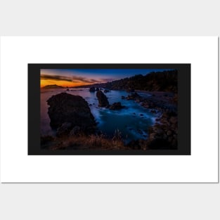 Sunset at a Rocky Northern California Beach Posters and Art
